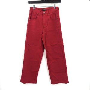 UNIVERSAL STANDARD Bae Boyfriend Jeans Cropped Red Scooter High Rise Stretch